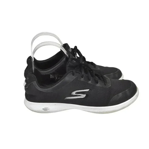 Skechers Go Step Lite Goga Max  Walking Shoe Athletic Black Size 7.5 - Picture 6 of 12